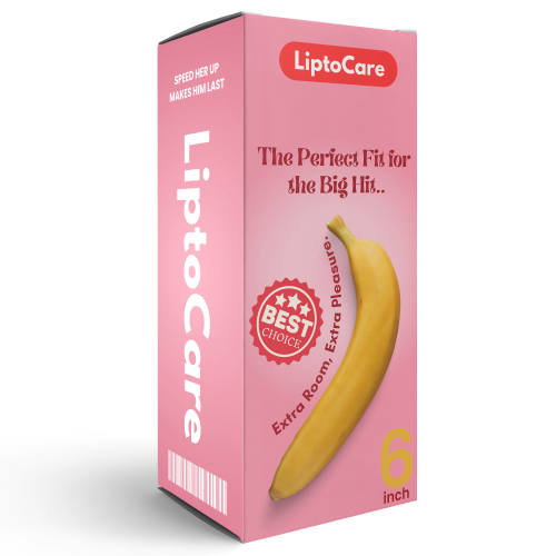 LiptoCare Banana Flavour 6 Inch Dildo Condom
